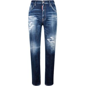 Dsquared2, Heren, Jeans, Blauw, Maat: M Katoen,