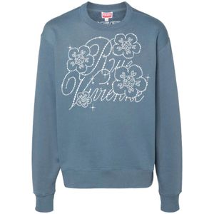 Kenzo, Heren, Truien, Blauw, Maat: M Katoen,