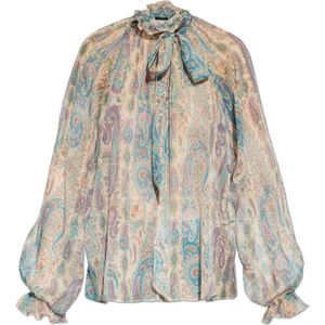 Etro, Dames, Blouses & Shirts, Veelkleurig, Maat: XS Zijde,
