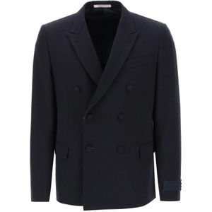 Valentino Garavani, Heren, Jassen, Blauw, Maat: L Wol,