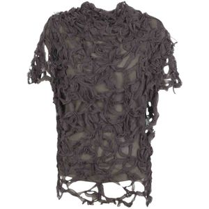 Cortana, Dames, Blouses & Shirts, Grijs, Maat: 2XS Zijde,