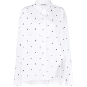 The Attico, Dames, Blouses & Shirts, Wit, Maat: XS Katoen,