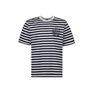 Versace Gestreept T-shirt met geborduurd logo , Multicolor , Heren , Maat: M