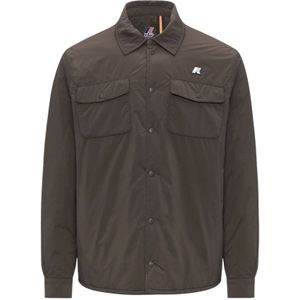 K-Way, Heren, Jassen, Groen, Maat: L Leer,