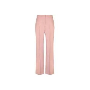 Pinko Elegante roze broek met uitlopende pijpen , Pink , Dames , Maat: S
