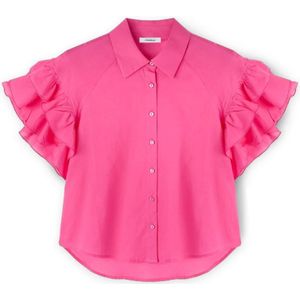 Motivi, Dames, Blouses & Shirts, Roze, Maat: 2XS Katoen,