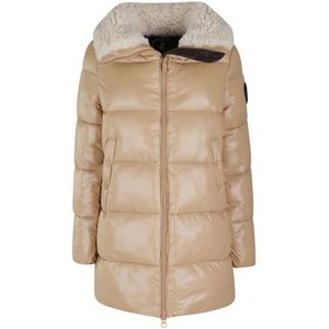 Save The Duck, Dames, Mantels, Beige, Maat: M Leer,