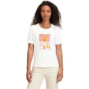 T-shirt - Glitterstenen - Lichtgrijs - Katoen