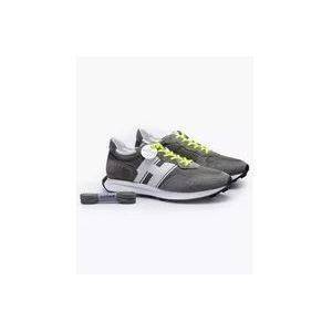 Hogan H601 Running Leren Sneakers - Multicolor, Maat 10 , Gray , Heren , Maat: 43 1/2 EU