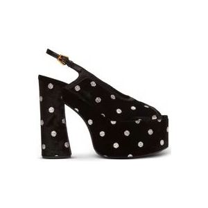 Balmain Cam sandalen van fluweel met polka dots , Multicolor , Dames , Maat: 40 EU