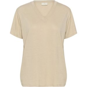 Kaffe, Dames, Tops, Beige, Maat: M Linnen,