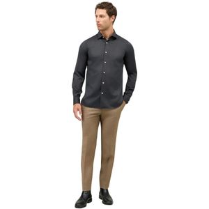 Boglioli, Heren, Overhemden, Grijs, Maat: M Katoen,