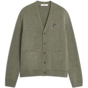 Maison Kitsuné, Heren, Truien, Groen, Maat: XL Wol,