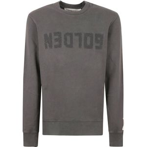 Golden Goose, Heren, Sweatshirts & Hoodies, Grijs, Maat: XL Katoen,