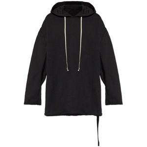 Rick Owens, Heren, Sweatshirts & Hoodies, Zwart, Maat: S Katoen,