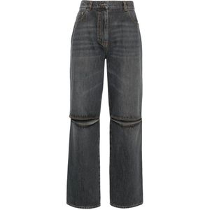 JW Anderson, Dames, Jeans, Grijs, Maat: 2XS Katoen,