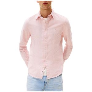 TOMMY JEANS - TJM SLIM STRIPE OXFORD SHIRT EXT - Vintage Cerise Stripe - Overhemd met Lange Mouwen