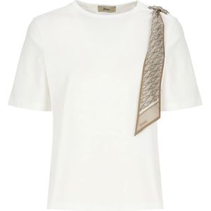 Herno, Dames, Tops, Wit, Maat: S Katoen,