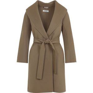 Max Mara, Dames, Mantels, Bruin, Maat: XS Wol,