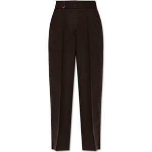 Jacquemus, Dames, Broeken, Bruin, Maat: M Katoen,