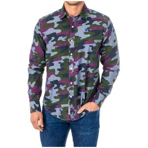 La Martina, Heren, Overhemden, Blauw, Maat: 2XL Katoen,