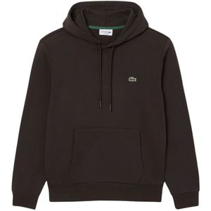 Lacoste, Heren, Sweatshirts & Hoodies, Zwart, Maat: L Fleece,