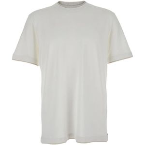 Eleventy - T-shirt - Wit - 100% Katoen - Korte Mouwen