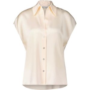 Vince, Dames, Blouses & Shirts, Beige, Maat: XS Zijde,