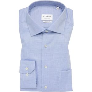 Eterna, Heren, Overhemden, Blauw, Maat: M Katoen,