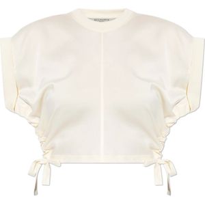 AllSaints, Dames, Blouses & Shirts, Beige, Maat: XS Poliester,