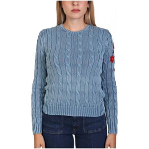 Ralph Lauren, Dames, Truien, Blauw, Maat: L Katoen,
