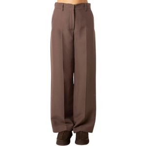 Weekend Max Mara, Dames, Broeken, Bruin, Maat: M Katoen,