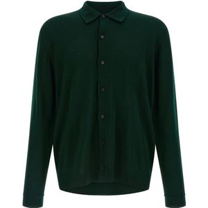 Roberto Collina, Heren, Truien, Groen, Maat: XL Wol,