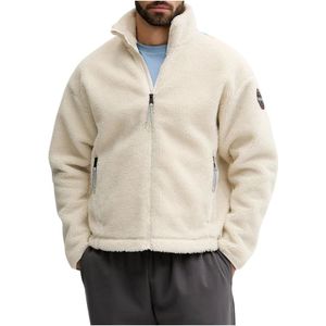 Napapijri, Heren, Sport, Wit, Maat: S Fleece,