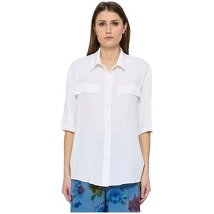 Federica Tosi, Dames, Blouses & Shirts, Wit, Maat: XS Zijde,