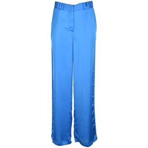 Simona Corsellini, Dames, Broeken, Blauw, Maat: L Poliester,