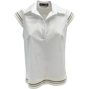 D.Exterior, Dames, Tops, Wit, Maat: S Katoen,