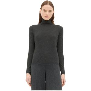 Max Mara, Dames, Truien, Grijs, Maat: L Kasjmier,