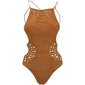 Me-Fui, Dames, Badkleding, Oranje, Maat: M Poliester,