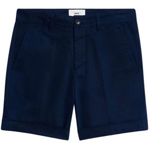 Ami Paris, Heren, Korte broeken, Blauw, Maat: S Katoen,