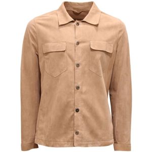 D'aniello, Heren, Jassen, Beige, Maat: M Suède,