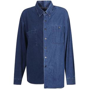 E.l.v. Denim, Dames, Blouses & Shirts, Blauw, Maat: S Denim,