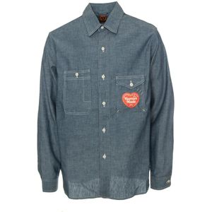 Human Made, Heren, Overhemden, Blauw, Maat: 2XL Denim,