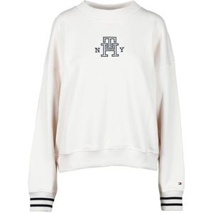 Tommy Hilfiger, Dames, Sweatshirts & Hoodies, Wit, Maat: S Katoen,