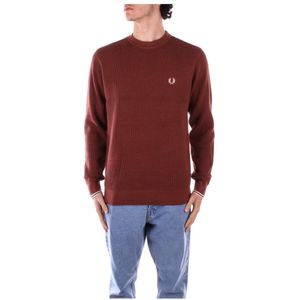 Fred Perry - Gebreide Trui - Whisky - Bruin - 100% Katoen