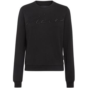 Philipp Plein, Dames, Sweatshirts & Hoodies, Zwart, Maat: XS