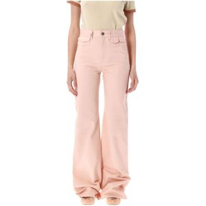 Chloé - Flared Jeans - Roze - 100% Katoen
