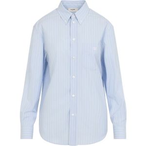 Celine, Dames, Blouses & Shirts, Blauw, Maat: XS Katoen,