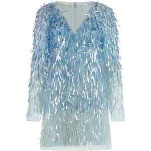 Alberta Ferretti, Dames, Jurken, Blauw, Maat: 2XS