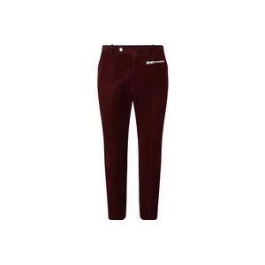 Balmain Bordeauxrode Katoenen Suède Korte Broek , Red , Heren , Maat: S